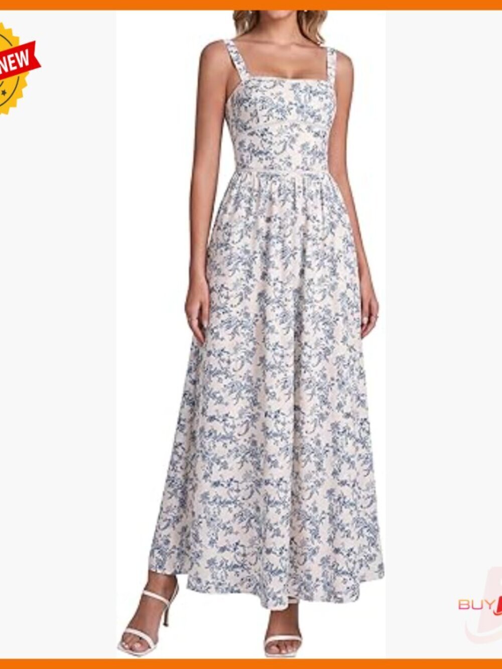 Floral Corset Maxi Dress Lace Up Back A-Line Sundress Formal Wedding Guest
